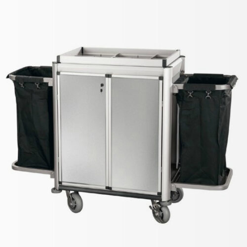 Гостиничная тележка серебристая