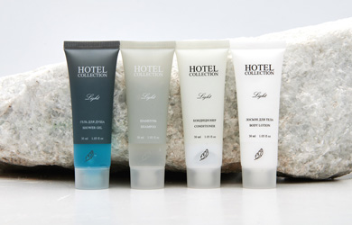 Бюджетная гостиничная мини-косметика для гостиниц в тюбиках 30 мл
