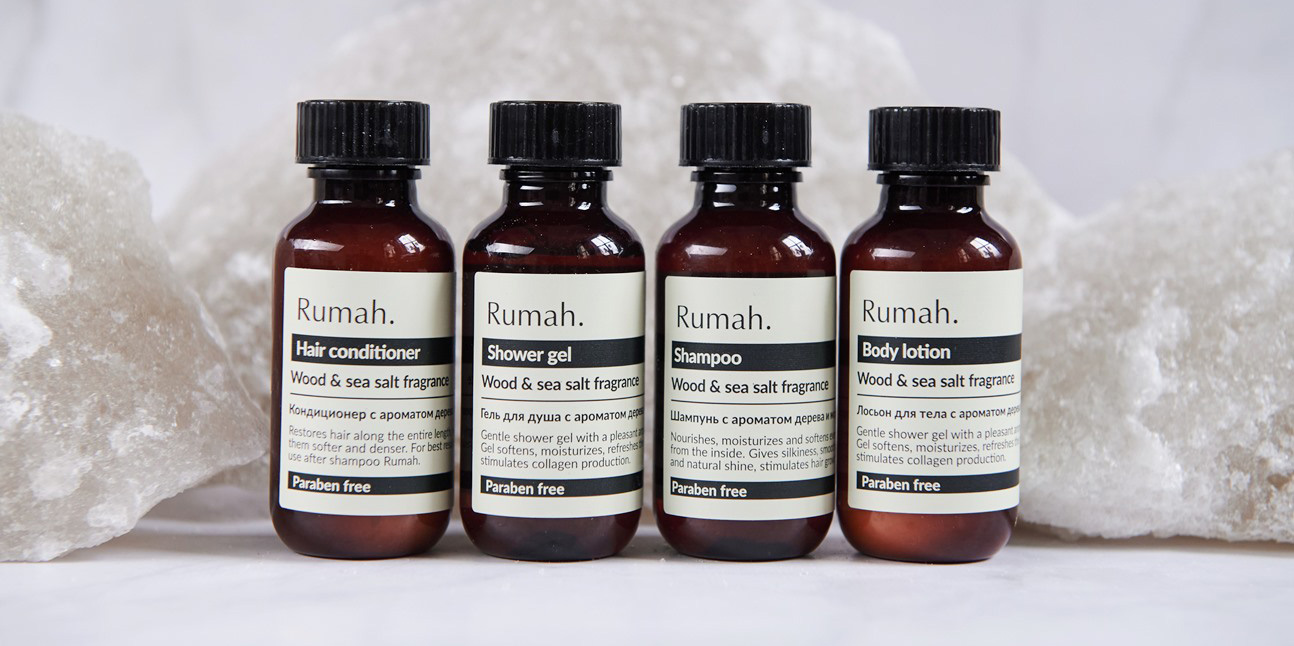 Серия косметических средств для гостиниц Rumah Wood Sea salt